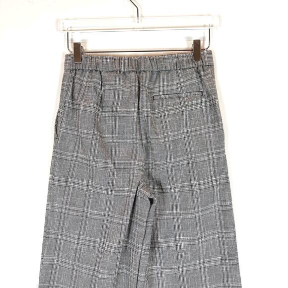 Zara Plaid Relaxed Trouser Pants Womens XS Straight Leg High Rise Career Preppy - Picture 5 of 9